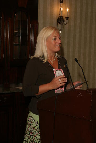 Kris Bridges Speaking at Convention Officer Luncheon Photograph 1, July 2006 (image)