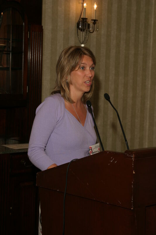 July 2006 Melissa Walsh Speaking at Convention Officer Luncheon Photograph Image