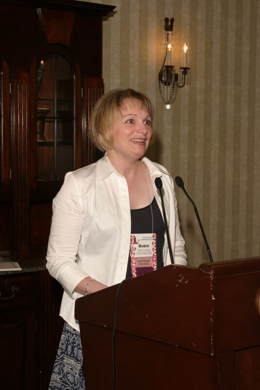 Robin Fanning Speaking at Convention Officer Luncheon Photograph 1, July 2006 (Image)