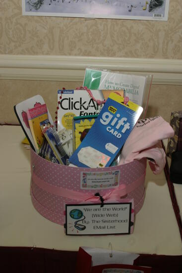 We Are the World Gift Basket at Convention Photograph 1, July 2006 (image)