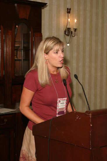 Andie Kash Speaking at Convention Officer Luncheon Photograph 1, July 2006 (image)