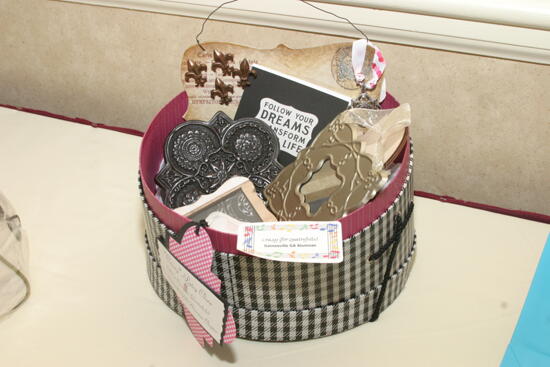 Crazy for Quatrefoil Gift Basket at Convention Photograph, July 2006 (image)