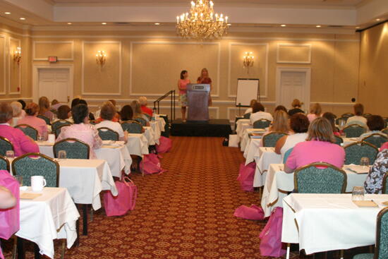 Beth Monnin and Andie Kash Speaking at Convention Officer Meeting Photograph 1, July 2006 (image)