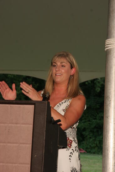 Andie Kash Speaking at Convention Outdoor Luncheon Photograph 1, July 2006 (image)