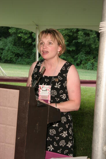 Robin Fanning Speaking at Convention Outdoor Luncheon Photograph, July 2006 (image)