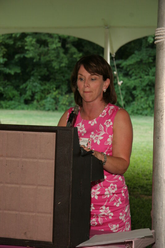 Beth Monnin Speaking at Convention Outdoor Luncheon Photograph 2, July 2006 (Image)