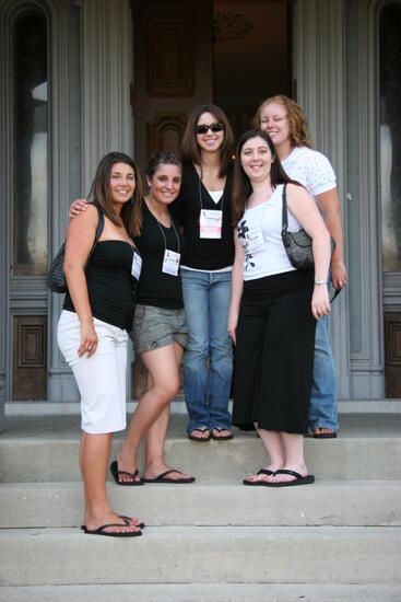 Five Phi Mus Outside Mansion During Convention Photograph 1, July 2006 (image)