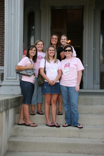 Six Phi Mus Outside Mansion During Convention Photograph 1, July 2006 (image)