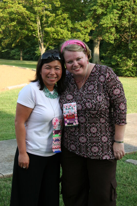 July 2006 Jen Wu and Cara Dawn Byford During Convention Mansion Tour Photograph Image