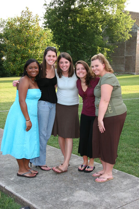 Five Phi Mus Outside Mansion During Convention Photograph 2, July 2006 (Image)
