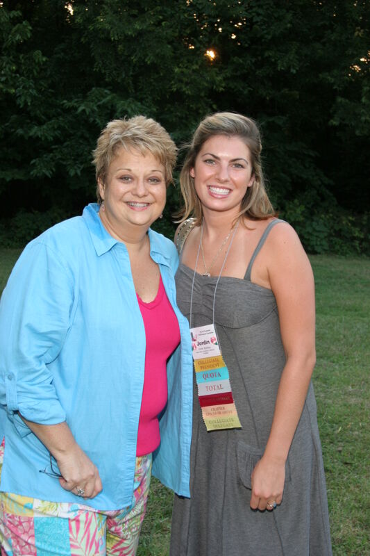 July 2006 Kathy Williams and Jordin Barkley at Convention Outdoor Luncheon Photograph Image