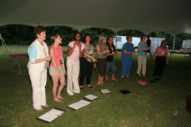 Choir Singing at Convention Outdoor Luncheon Photograph 2, July 2006 (Image)