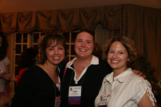 Unidentified, Meyer, and Kovreg-Sherman at Convention Officer Reception Photograph, July 2006 (image)