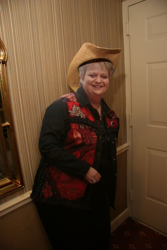 Cardboard Image of Kathy Williams at Convention Officer Reception Photograph, July 2006 (Image)