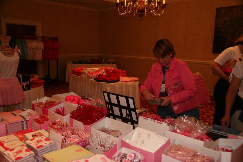 Unidentified Phi Mu Shopping in Convention Marketplace Photograph, July 2006 (Image)