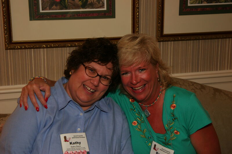 July 2006 Kathy Davis and Unidentified at Convention Officer Reception Photograph Image