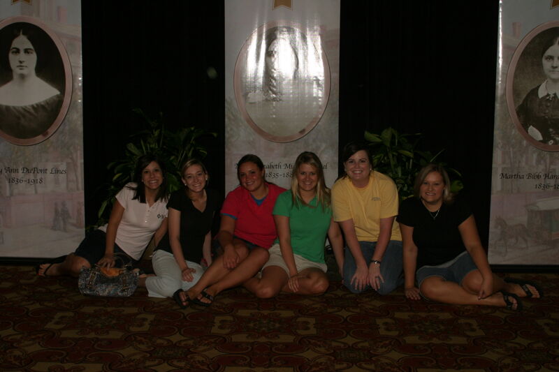 Six Phi Mus by Founder Banners at Convention Photograph 2, July 2006 (Image)