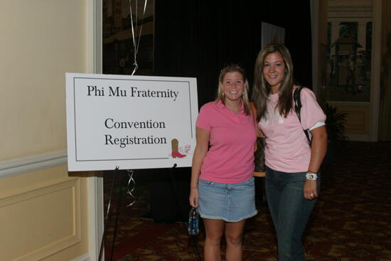 Two Unidentified Phi Mus at Convention Registration Photograph 2, July 2006 (image)