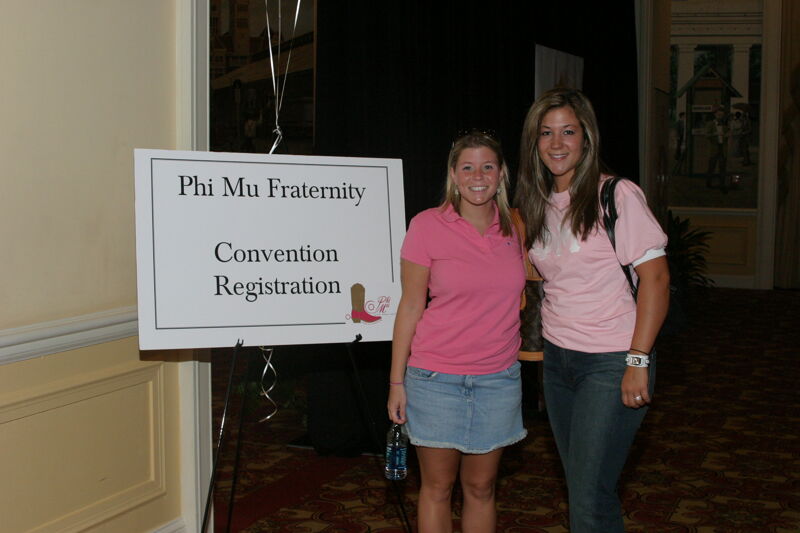 July 2006 Two Unidentified Phi Mus at Convention Registration Photograph 2 Image