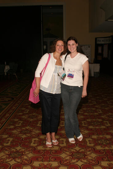 Angela and Katrina at Convention Registration Photograph, July 2006 (image)