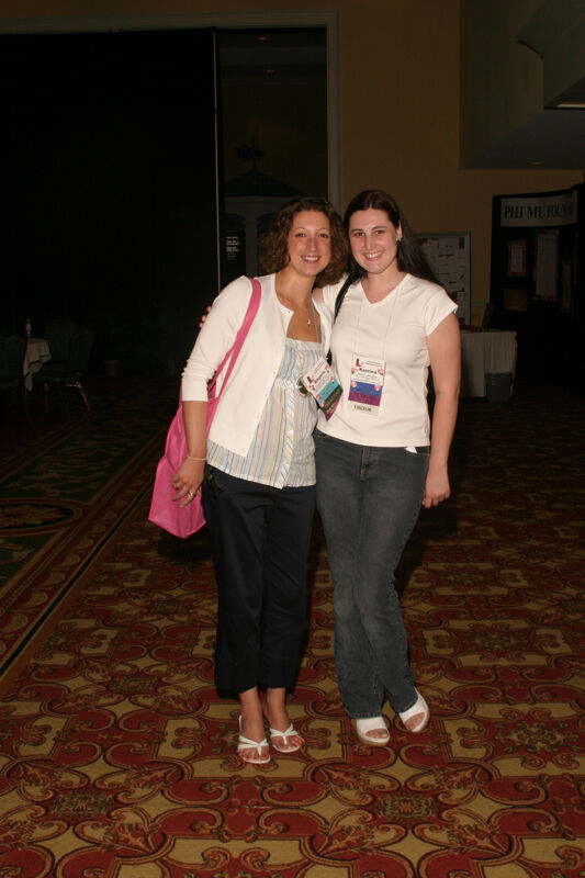 Angela and Katrina at Convention Registration Photograph, July 2006 (Image)