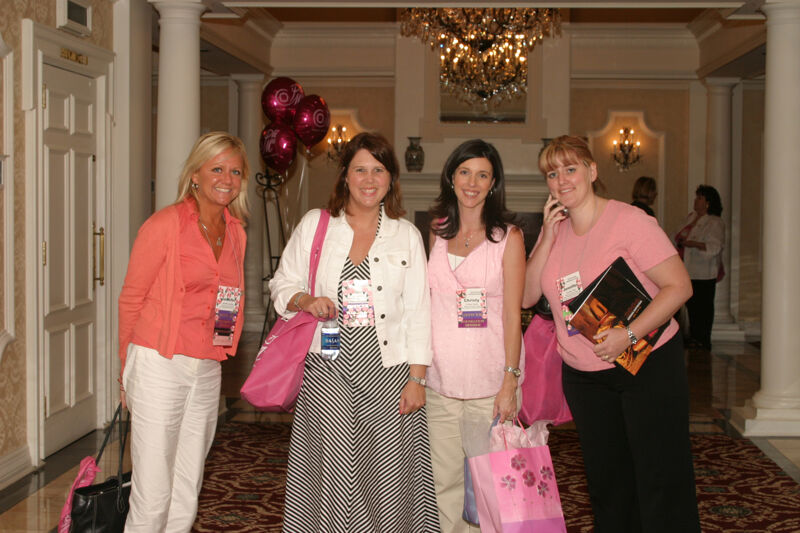 Jardine, Johnson, Webb, and Rice at Convention Registration Photograph, July 2006 (Image)