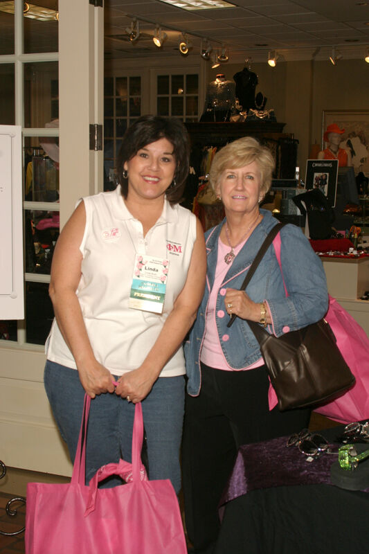 Linda Bush and Sharon Staley at Convention Registration Photograph, July 2006 (Image)