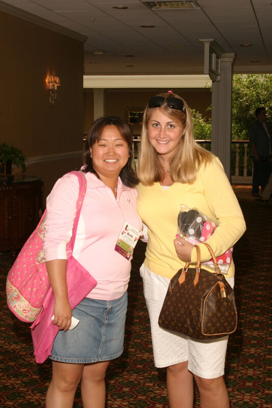 Beth Reisinger and Unidentified at Convention Registration Photograph, July 2006 (Image)