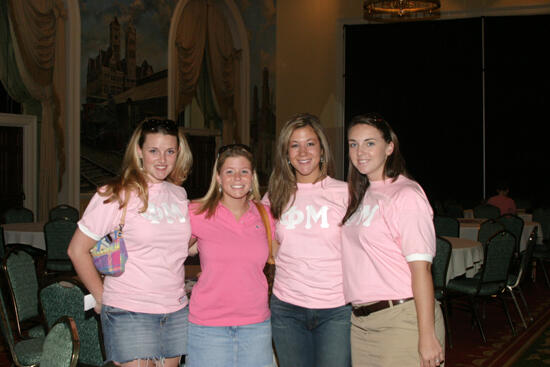 Four Phi Mus at Convention Registration Photograph, July 2006 (image)