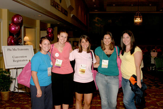 Group of Five at Convention Registration Photograph 2, July 2006 (image)