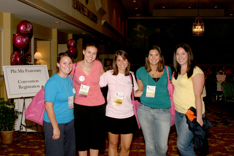 July 2006 Group of Five at Convention Registration Photograph 2 Image