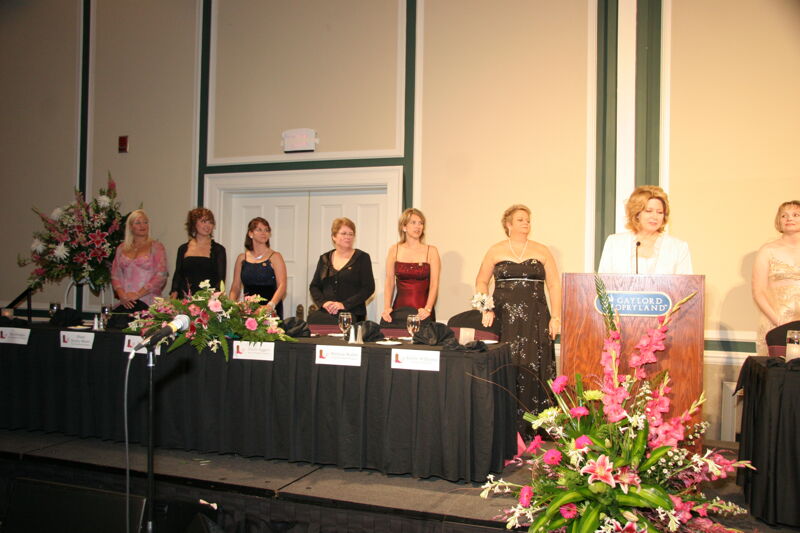 Peggy King Introducing Head Table at Convention Carnation Banquet Photograph, July 15, 2006 (Image)