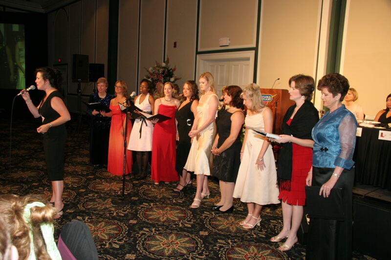 Choir Singing at Convention Carnation Banquet Photograph 1, July 15, 2006 (Image)