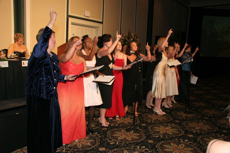 Choir Singing at Convention Carnation Banquet Photograph 10, July 15, 2006 (Image)