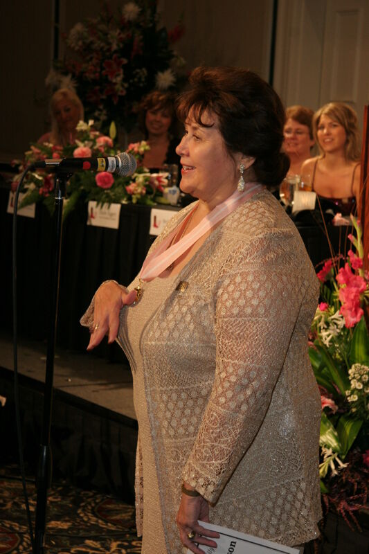 Mary Jane Johnson Speaking at Convention Carnation Banquet Photograph, July 15, 2006 (Image)