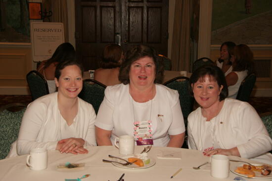 Unidentified, Meyer, and Benoit at Saturday Convention Breakfast Photograph, July 15, 2006 (image)