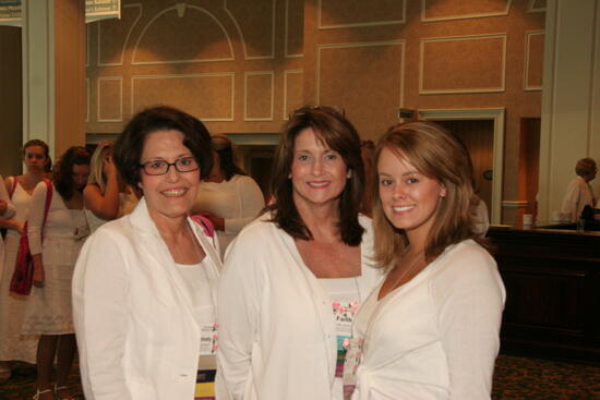 Faith Jenkins and Two Unidentified Phi Mus Before Saturday Convention Session Photograph, July 15, 2006 (image)