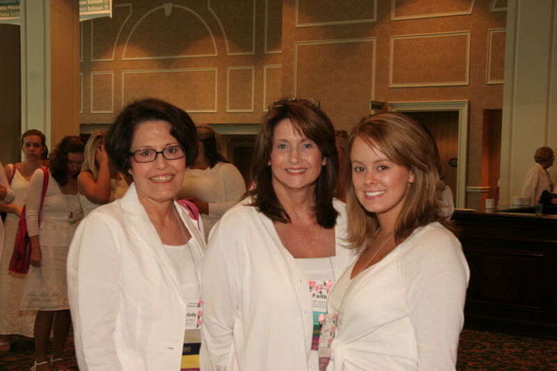 July 15 Faith Jenkins and Two Unidentified Phi Mus Before Saturday Convention Session Photograph Image