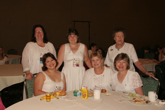 Group of Six at Saturday Convention Breakfast Photograph, July 15, 2006 (image)