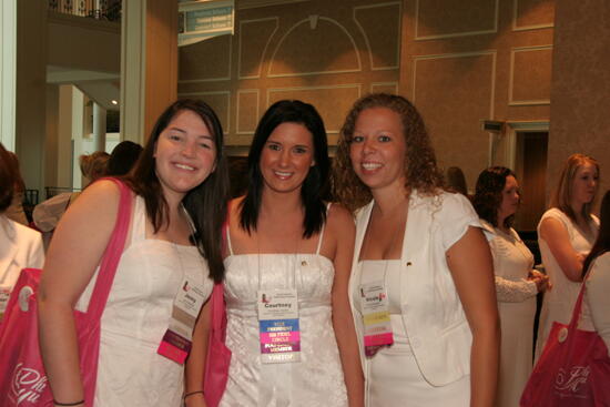 Jenny, Courtney, and Nicole Before Saturday Convention Session Photograph, July 15, 2006 (image)