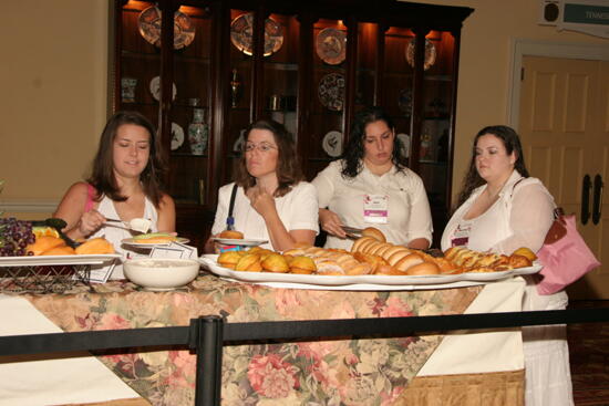 Four Phi Mus at Saturday Convention Breakfast Buffet Photograph, July 15, 2006 (image)