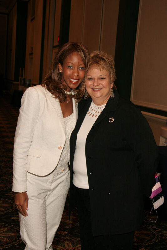 Kathy Williams and Rikki Marver at Convention Sisterhood Luncheon Photograph 2, July 15, 2006 (Image)