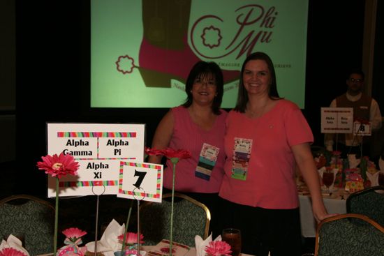 Linda Bush and Kelly Trainer at Convention Sisterhood Luncheon Photograph 1, July 15, 2006 (image)