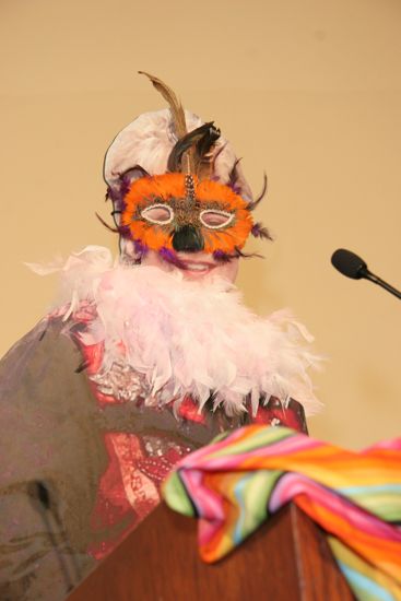 Cardboard Image of Kathy Williams in Mask at Convention Sisterhood Luncheon Photograph 2, July 15, 2006 (image)