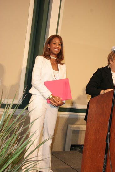 Rikki Marver Being Introduced at Convention Sisterhood Luncheon Photograph, July 15, 2006 (image)