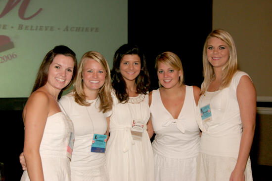 Group of Five at Convention Sisterhood Luncheon Photograph, July 15, 2006 (image)