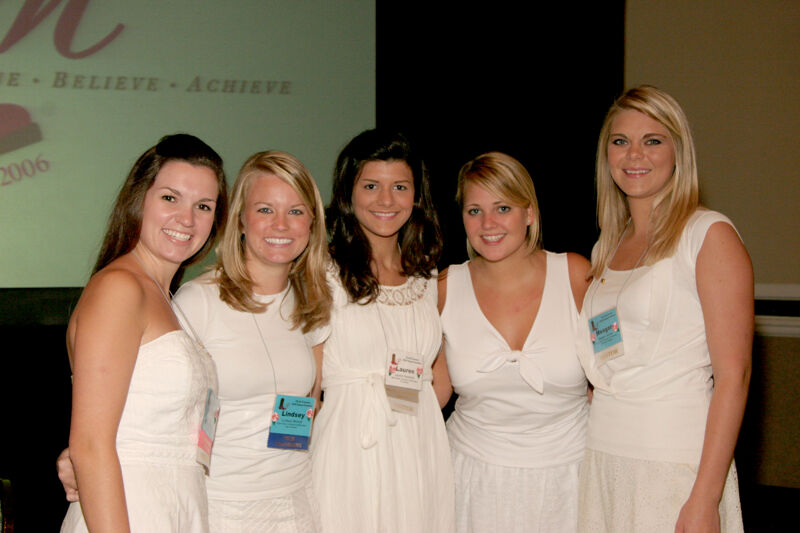 July 15 Group of Five at Convention Sisterhood Luncheon Photograph Image
