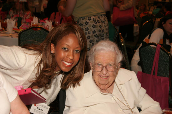 Rikki Marver and Leona Hughes at Convention Sisterhood Luncheon Photograph, July 15, 2006 (image)