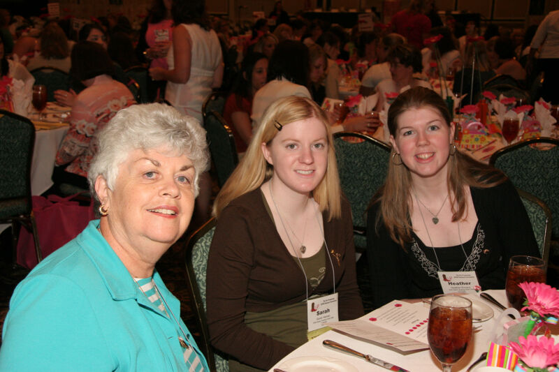 Unidentified, Hamen, and Kovacs at Convention Sisterhood Luncheon Photograph, July 15, 2006 (Image)