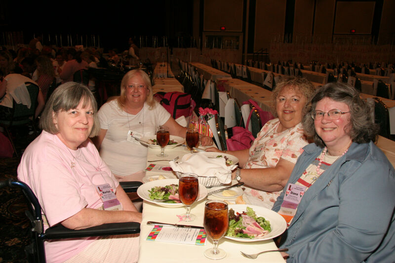 Table of Four at Convention Sisterhood Luncheon Photograph, July 15, 2006 (Image)